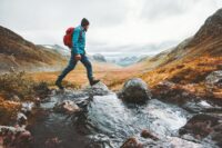 man hiking